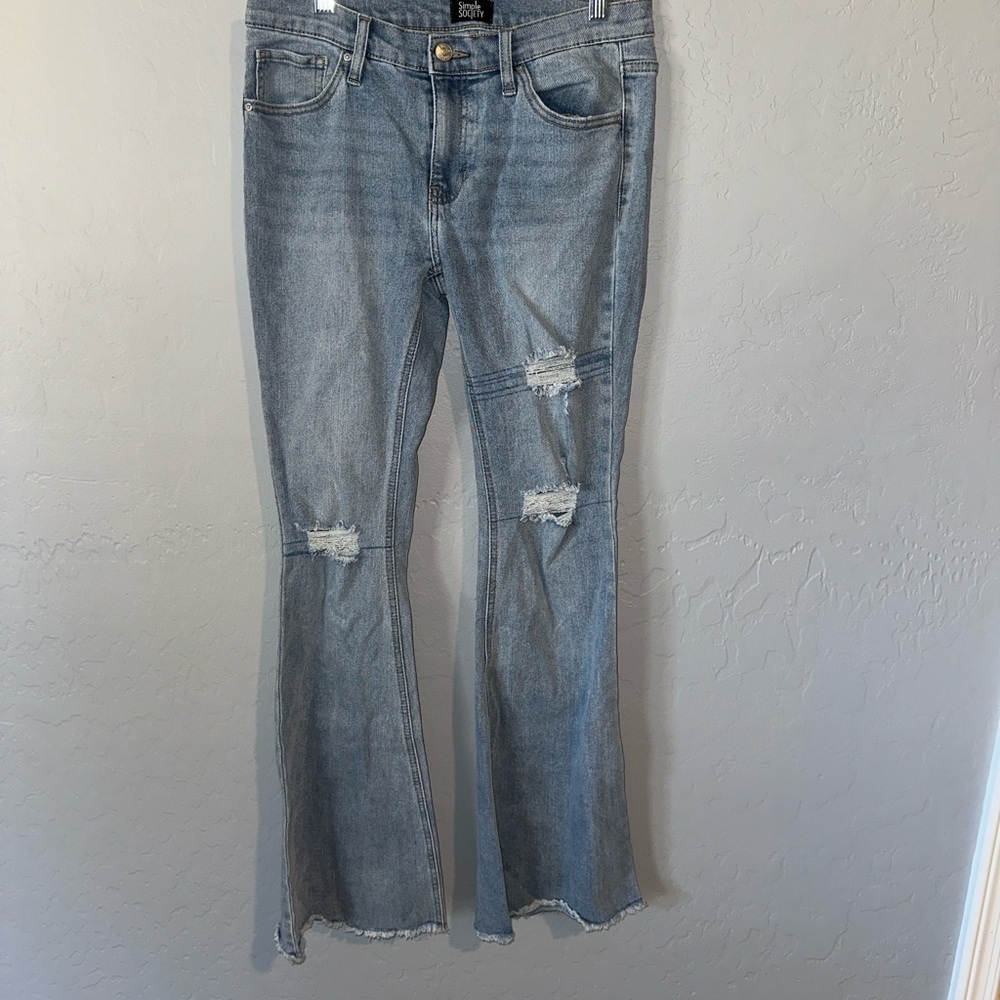 Simple Society Distressed Light Blue Women's Jeans